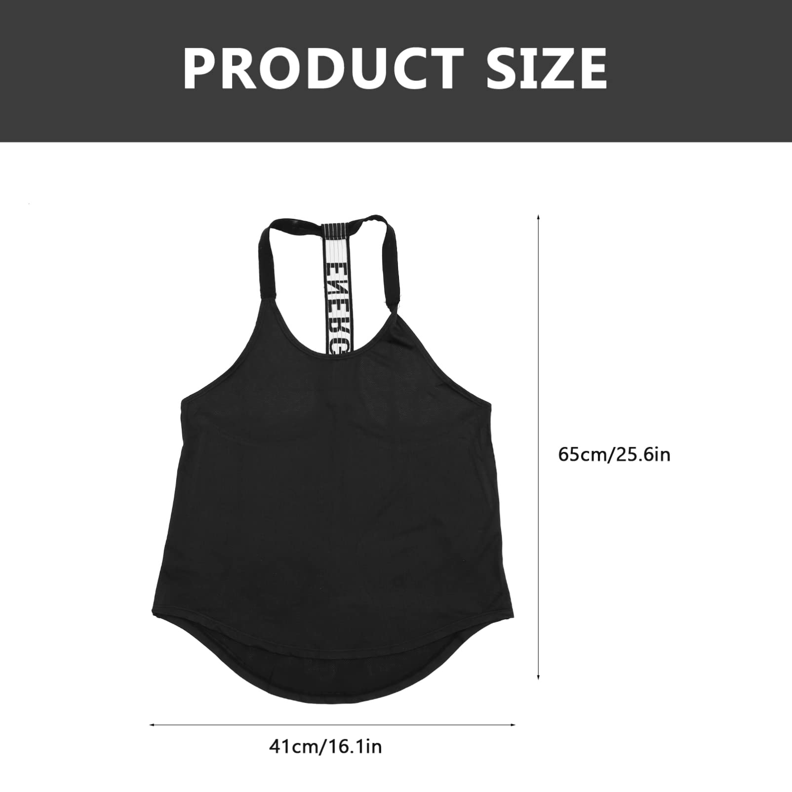 Healifty Women's Fitness Vest Female Sports Vest Women Yoga Vest Womens Athletic Tanks Womans Tank Top Workout Tops Women Cropped Running Tank Women Sports Vest Female Yoga Clothes Cut Out Black