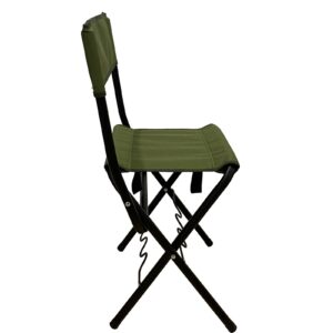 LEADALLWAY Folding Fishing Chair with Rod Holder,Green