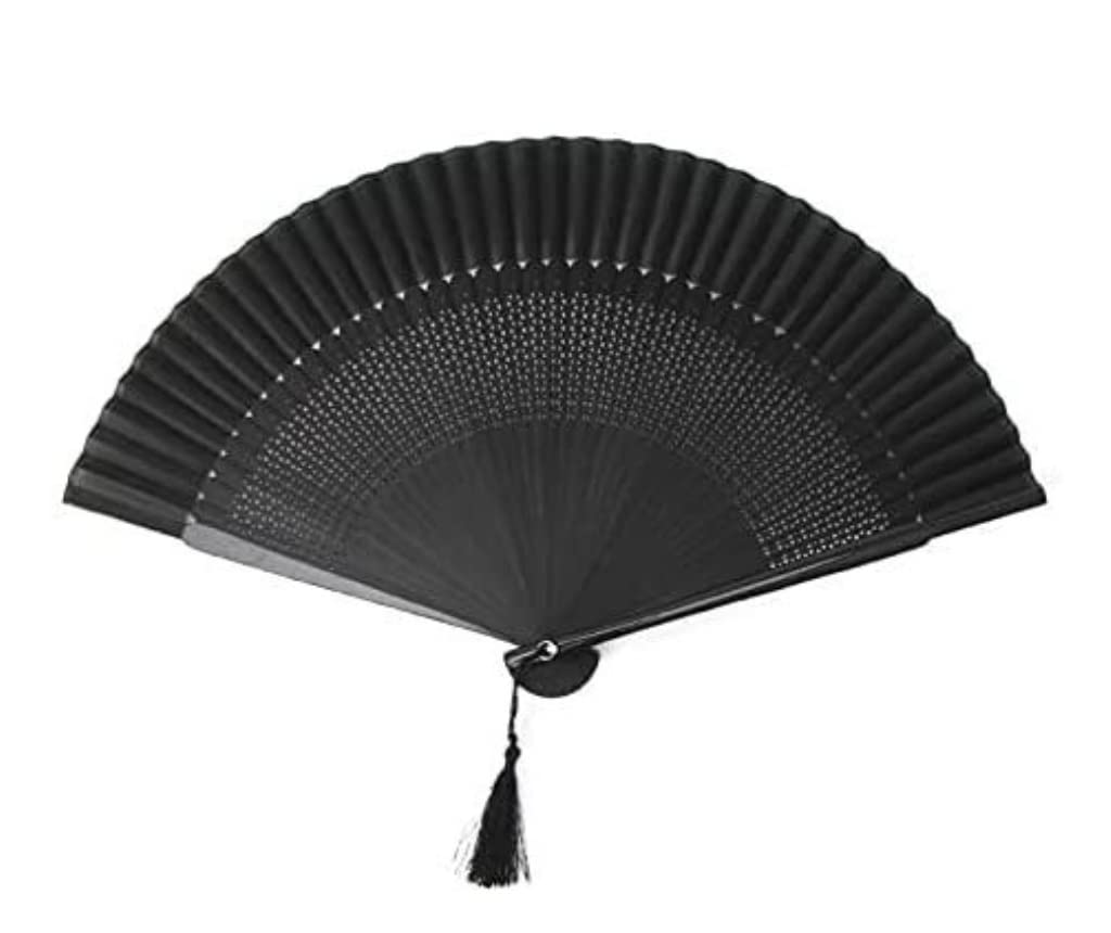 Folding Hand Fan Folding Fan Handheld Folded Fan Bamboo Hand Fan Elegant Carved Hand Held Folding Fans Silk Folding Fans Foldable Fan Hand Held Fans (Color : Random Delivery, Size : 37x19.5cm)