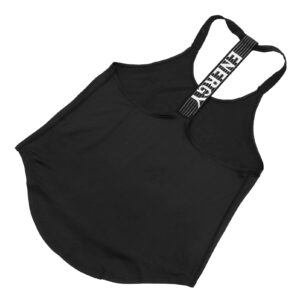 healifty women's fitness vest female sports vest women yoga vest womens athletic tanks womans tank top workout tops women cropped running tank women sports vest female yoga clothes cut out black