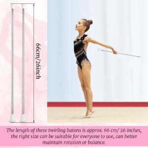 HyDren Twirling Baton Unisex Kids' Gymnastics Dance Baton Metal Baton Marching Band Baton Parade Baton Stick for Talent Shows, Artistic Dancing, Baton Twirling (26 Inch)