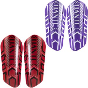 uantc soccer shin guards - shin guards soccer youths 2 pairs - kids soccer shin guards cushion protection reduce shocks and injuries - shin guards for soccer kids/adults/girls/boys redpurple m