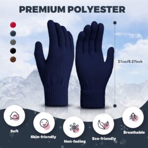 Tarpop 48 Pcs Winter Gloves Bulk Knit Winter Gloves for Women Men Cold Weather Gloves for Homeless Stretchy Cloth Gloves (Multi Color)