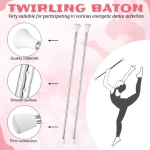 HyDren Twirling Baton Unisex Kids' Gymnastics Dance Baton Metal Baton Marching Band Baton Parade Baton Stick for Talent Shows, Artistic Dancing, Baton Twirling (26 Inch)