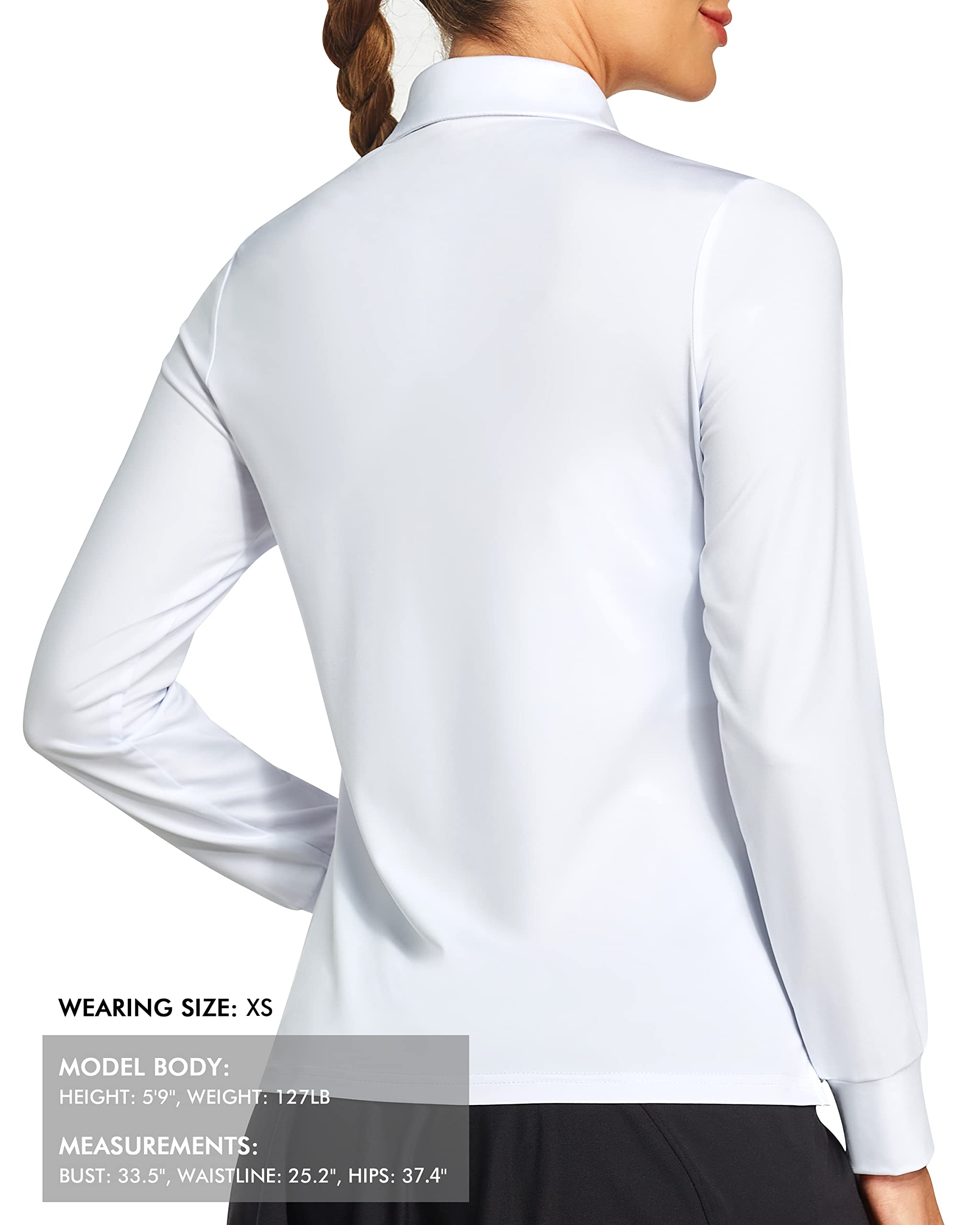 ISEEGZ Golf Polo Shirts for Women, Women's Long Sleeve Shirt Blouses, Dressy and Casual Women's Tops for Daily Work Sports, Comfortable Fitted & Quick Dry Apparel