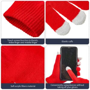 48 Pcs Bulk Winter Knit Beanies Gloves Men Women Warm Beanie Touchscreen Gloves Set Cozy Winter Accessories (Bright Color)