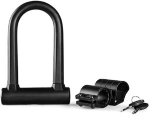 bike lock with key, 1 pack, black, u-lock, beautiful design