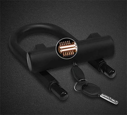 Bike Lock with Key, 1 Pack, Black, U-Lock, Beautiful Design