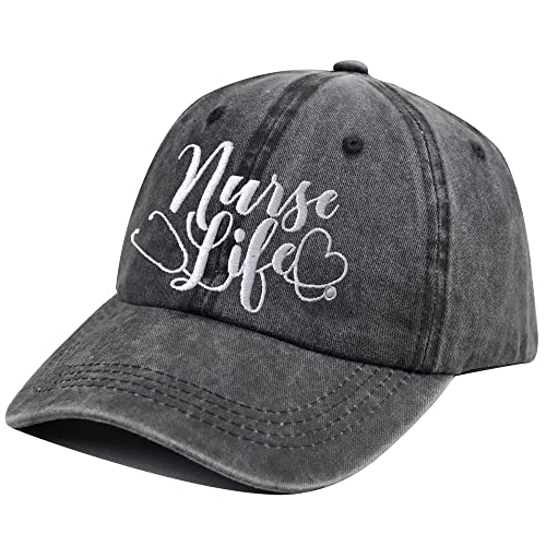 Kamaple Nurse Gifts for Women Men, Embroidered Funny Nurse Life Hat, Nurses Accessories Baseball Cap, Rn Gifts for Nursing