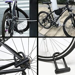 Bike Lock with Key, 1 Pack, Black, U-Lock, Beautiful Design