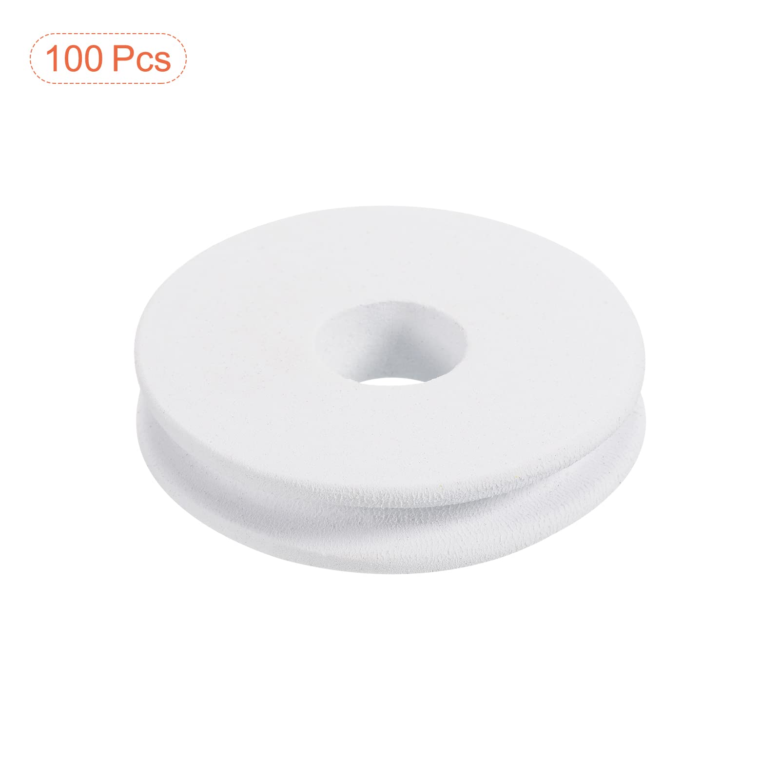 PATIKIL 2.24 Inch Fishing Line Spool, 100 Pack EVA Foam Fishing Winding Board Plates Fly Fishing Gear Organizer for Fishing Line Storage, White