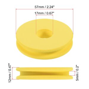 PATIKIL 2.24 Inch Fishing Line Spool, 50 Pack EVA Foam Fishing Winding Board Plates Fly Fishing Gear Organizer for Fishing Line Storage, Yellow