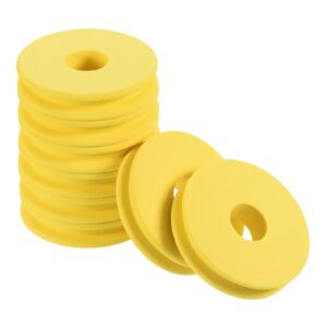 patikil 2.24 inch fishing line spool, 50 pack eva foam fishing winding board plates fly fishing gear organizer for fishing line storage, yellow