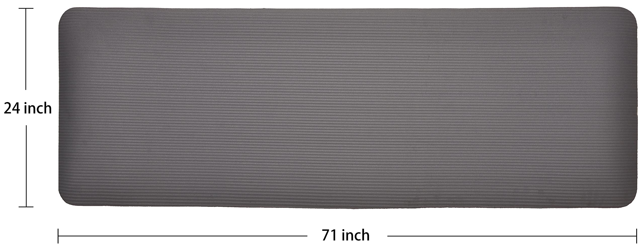 BalanceFrom All Purpose 1-Inch Extra Thick High Density Anti Tear Exercise Yoga Mat with Carrying Strap,Grey