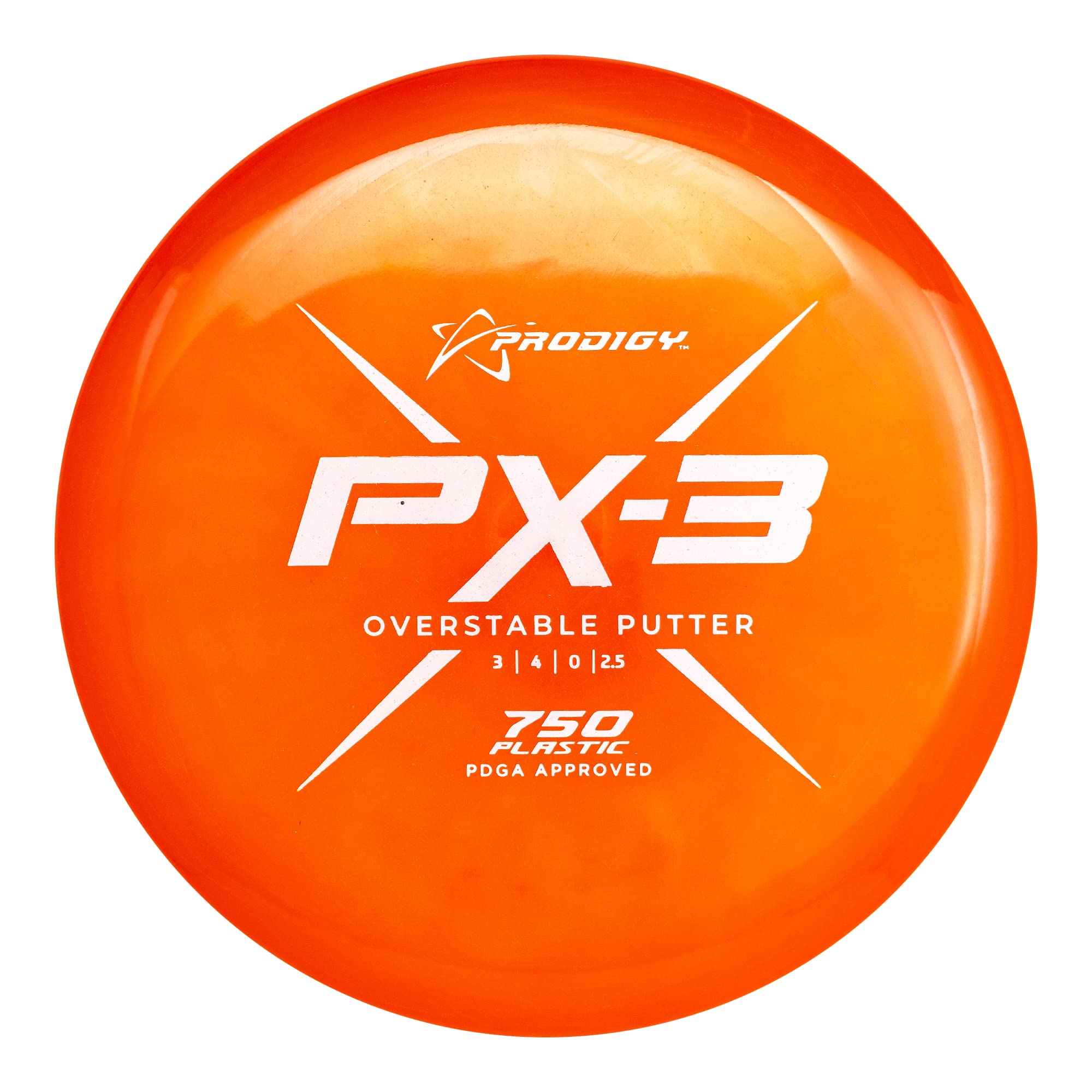 Prodigy Disc 750 PX-3 | Stable Disc Golf Putter & Approach Disc | Extremely Durable 750 Plastic | Great for Driving & Approach Shots | Beaded for Added Stability | Colors May Vary (170-174g)