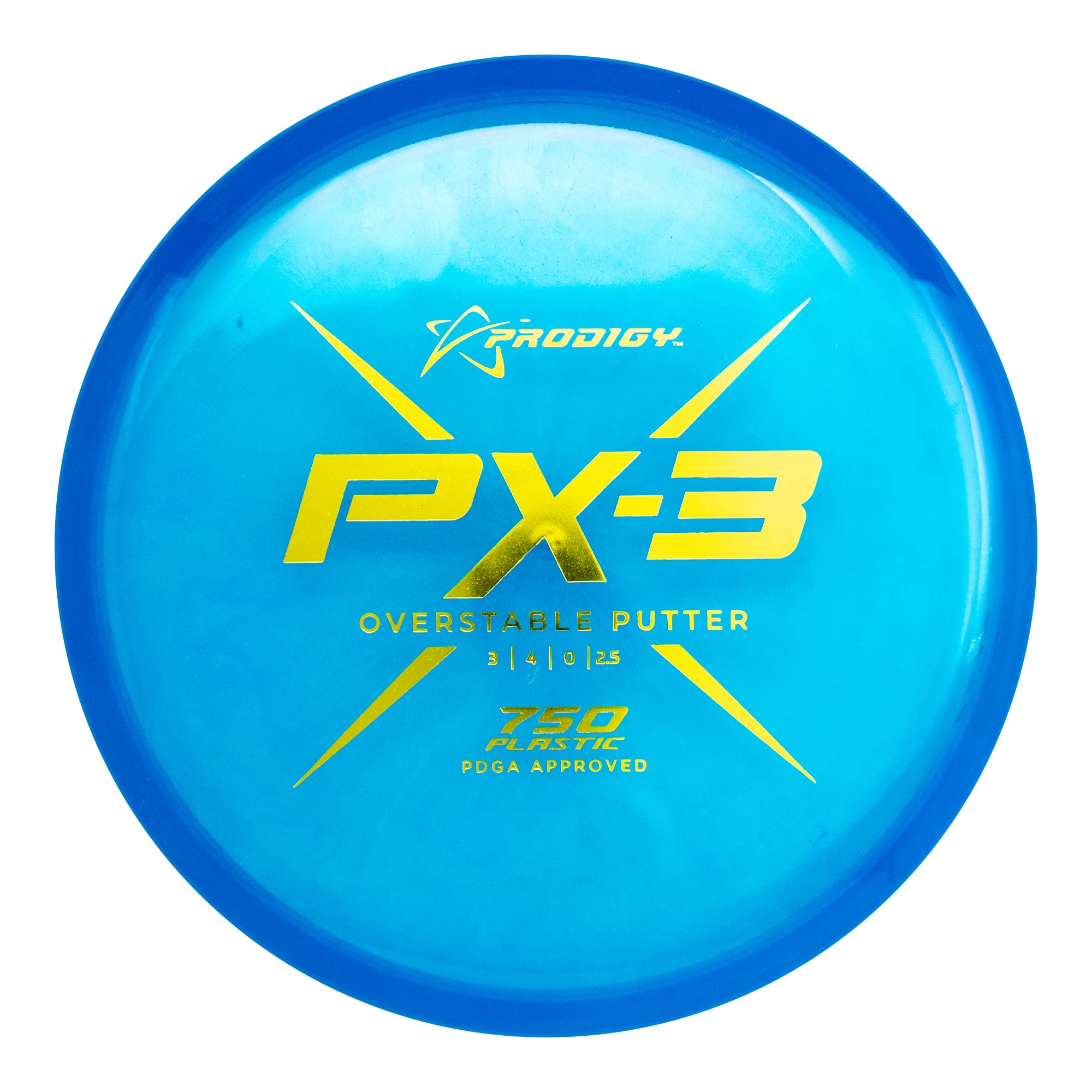 Prodigy Disc 750 PX-3 | Stable Disc Golf Putter & Approach Disc | Extremely Durable 750 Plastic | Great for Driving & Approach Shots | Beaded for Added Stability | Colors May Vary (170-174g)