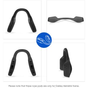 BLAZERBUCK Replacement Nose Piece Nose Pads for Oakley Metalink OX8153 Eyeglasses - Black + Black