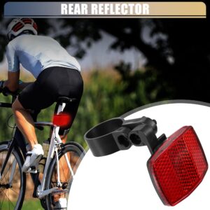 X AUTOHAUX 10pcs Bicycle Front Rear Reflector Kit Mountain Bike Safety Warning Reflectors for Handlebar Seatpost and Night Cycling Red and White