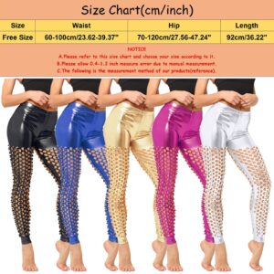 Leggings Glitter Bling Shiny Leg Sequin Women Leggings Workout High Waist Exercise Fitness Stretch Yoga Pants Black, One Size