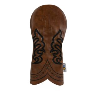 ranchero cowboy boot sunfish leather driver golf club headcover