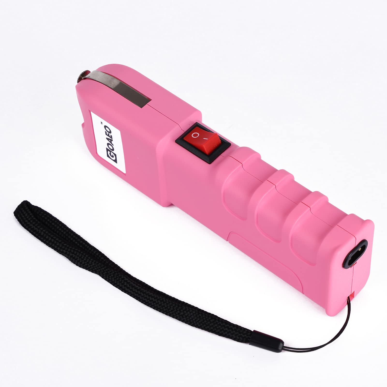 GOAEO Stun Gun - 59 Billion Heavy Duty Rechargeable with LED Flashlight, Includes Wrist Strap and Belt Holster, Pink