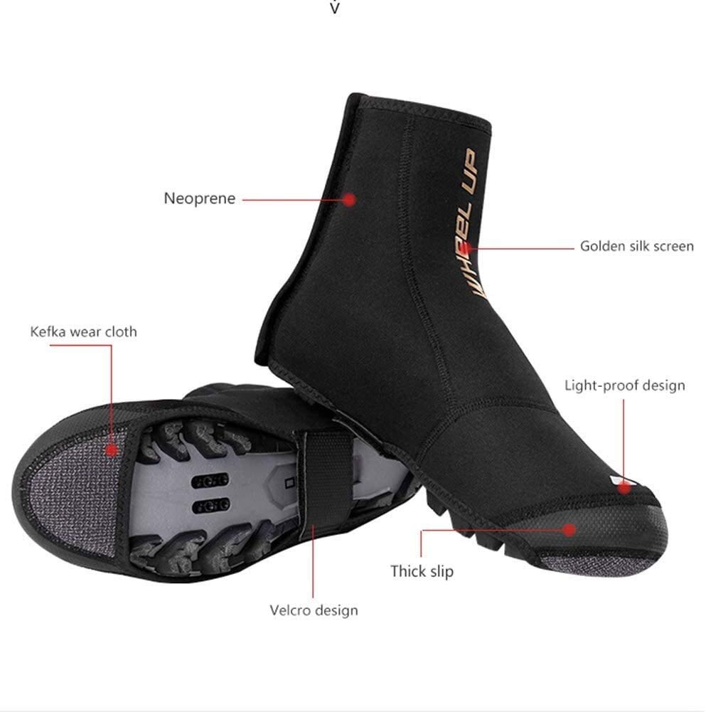 Cycling Shoe Covers Waterproof for Men Women Cycling Overshoes, Waterproof Comfortable and Durable High-Elastic Materials, High-Top Lock Shoes, Reflective Design Shoes (Size : L)