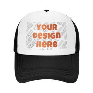 Woaiting Custom Hats for Men Women Personalized Trucker Hats Add Design Your own Picture/Text/Logo Customize Cap