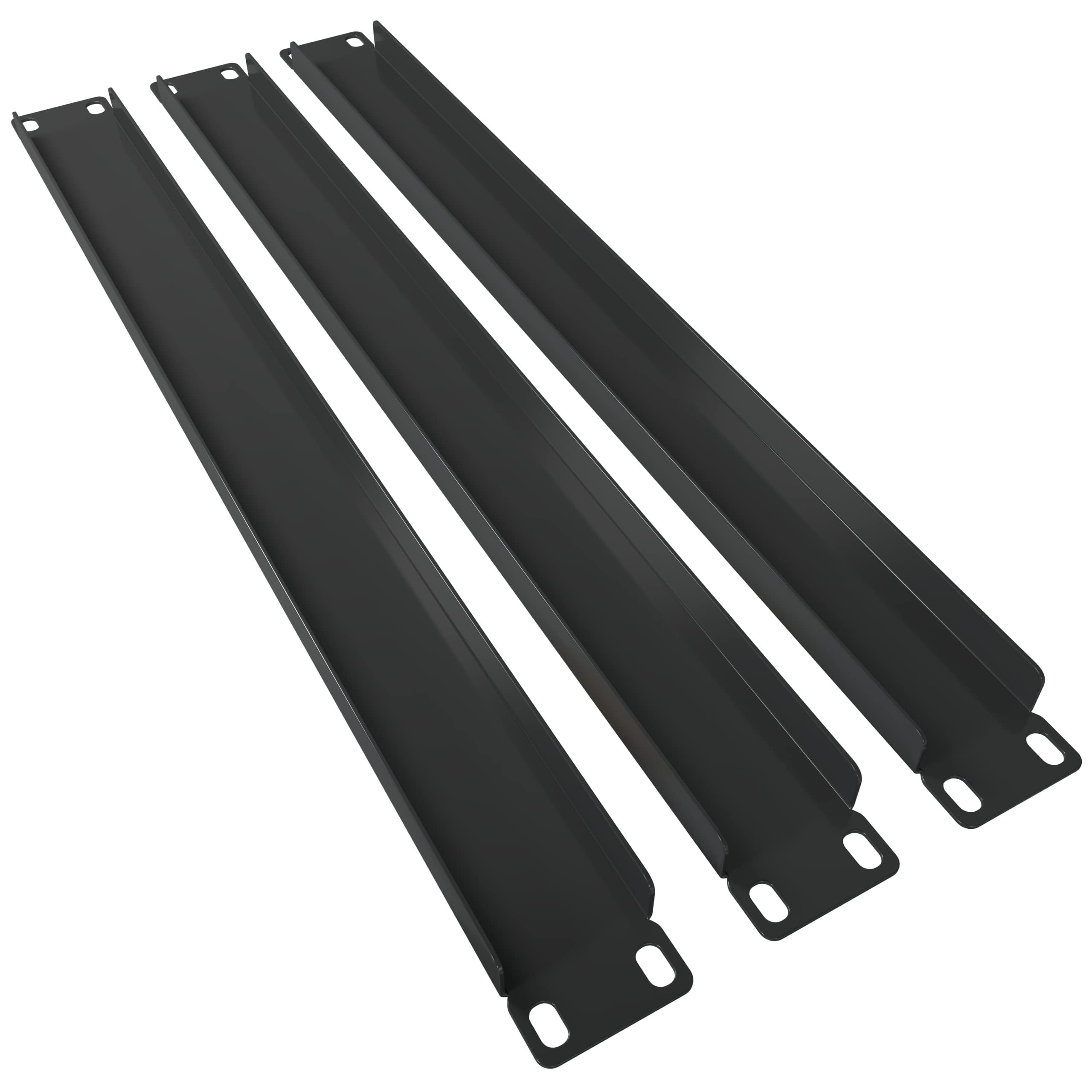 1U Blank Panel - (3 Pack) - Rackmount Accessories - Metal Spacer 19" Filler for Server Rack Cabinet Enclosure - Black Durable Steel - Tupavco TP1739