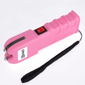 GOAEO Stun Gun - 59 Billion Heavy Duty Rechargeable with LED Flashlight, Includes Wrist Strap and Belt Holster, Pink