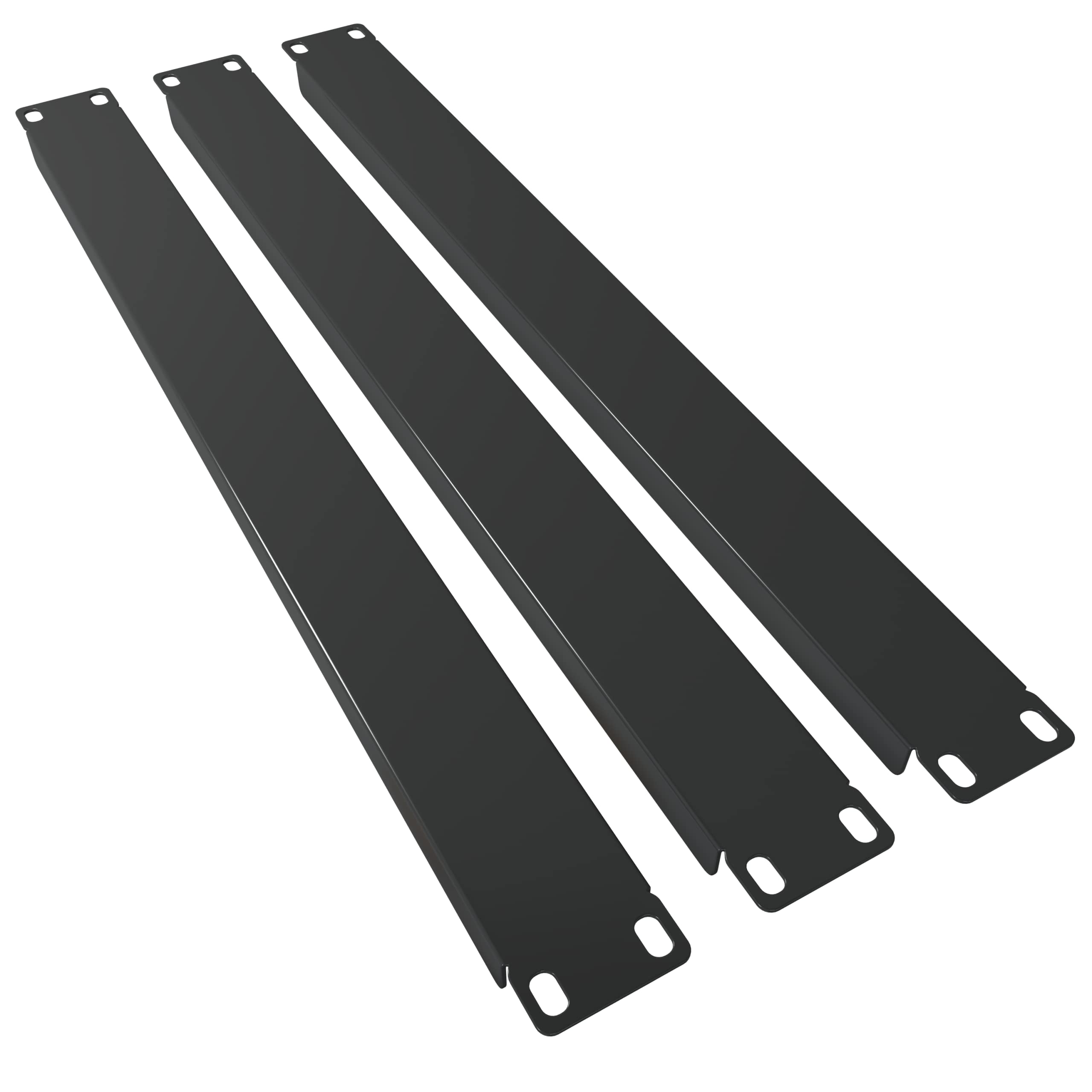 1U Blank Panel - (3 Pack) - Rackmount Accessories - Metal Spacer 19" Filler for Server Rack Cabinet Enclosure - Black Durable Steel - Tupavco TP1739