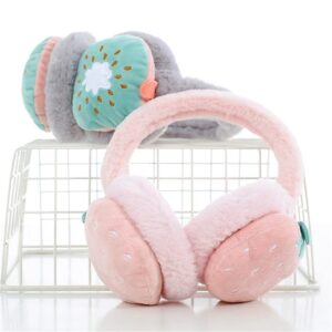 HLDETH Lovely Fruit Winter Soft Children Keep Warm Earmuffs Outdoor Skiing Ear Muff Cartoon Headphone Warmer Plush Caps (Color : F, Size : One Size)