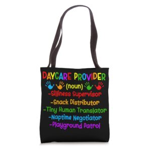 Daycare Provider Definition Daycare Teacher Day Tote Bag