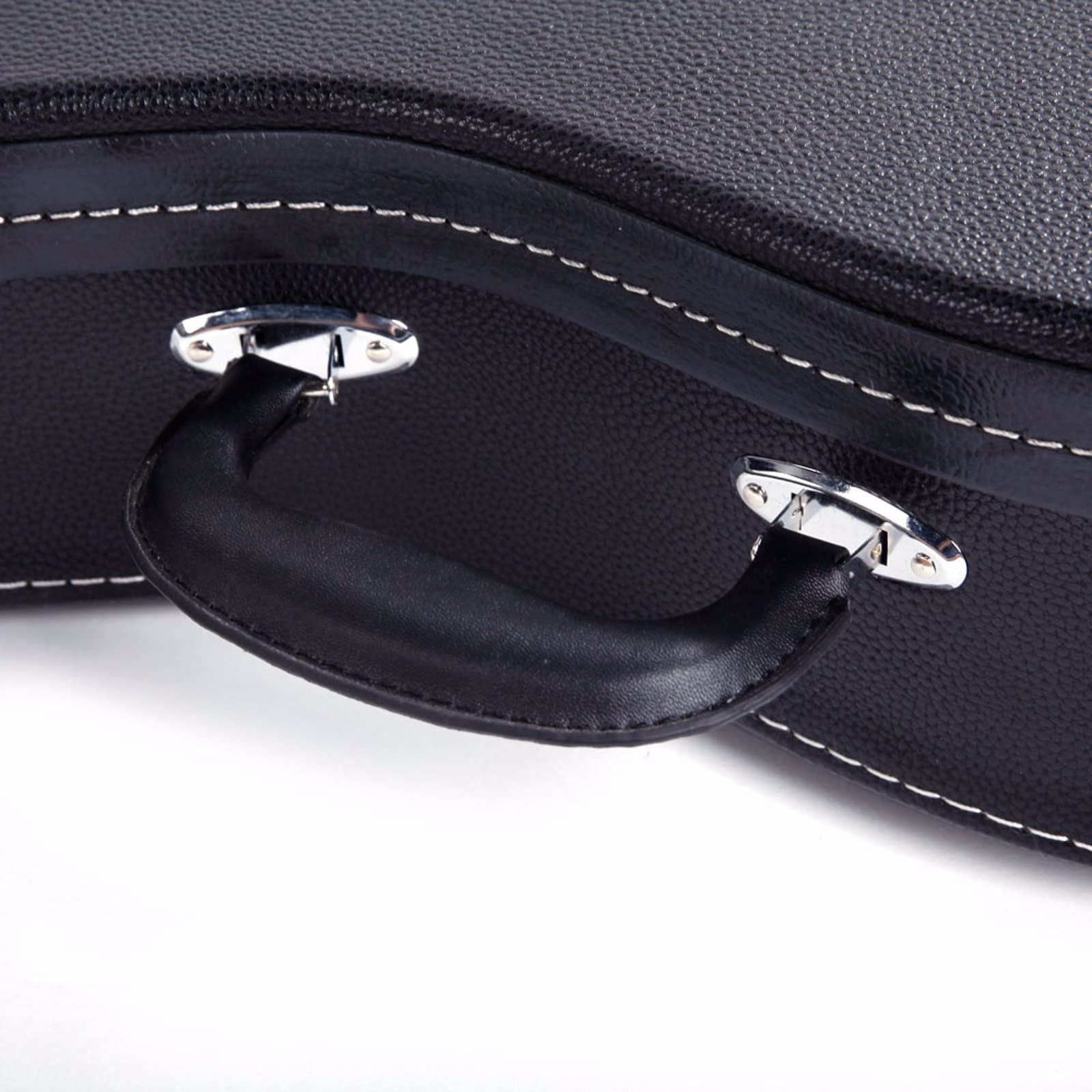 Ktaxon A-Style Mandolin Hard Case, Deluxe Leather Hard-Shell Carrying Case, Wooden Protective Case with Plush Interior