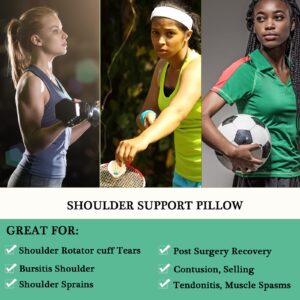 Shoulder Support Pillow for Shoulder Pain Relief - Adjustable Shoulder Pillow for After Shoulder Brace, Rotator Cuff Brace, Arm Sling - Injury Prevention and Assisting Recovery in Athletes