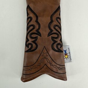 Ranchero Cowboy Boot Sunfish Leather Driver Golf Club Headcover