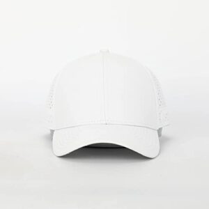 ANKOR Ultra Performance Water-Resistant UPF 50 Baseball Hat | Golf | Boat | Beach | Lake | Workout | Everyday | Men and Women (White)