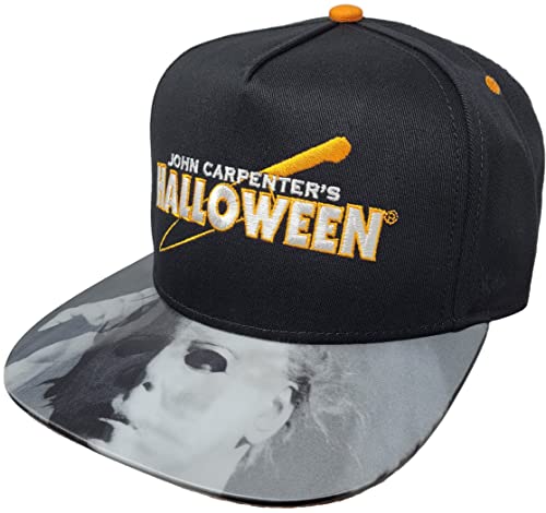 Ripple Junction Halloween Michael Myers Laurie Strode Scary Horror Movie Slasher Film Adjustable Snapback Baseball Cap Hat Multi