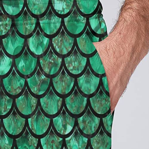 INZVKJLU Halloween Green Scales Mens Sweatpants 3D Print Jogger Pants Casual Sportswear