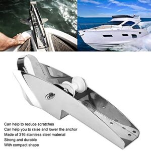 Anchor Holder, Anchor Bracket, Strong Silver Stainless Steel Lightweight for Boat Boat Accessory Boat Part 16.5-33lbs Anchor