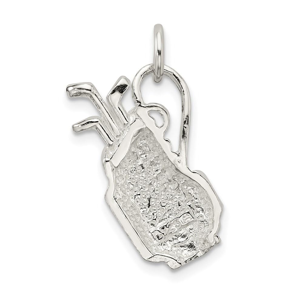 Auriga Fine Jewelry Sterling Silver Golf Bag Charm Pendant (L- 22 mm, W- 13 mm) Gift for Women