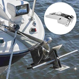 Anchor Holder, Anchor Bracket, Strong Silver Stainless Steel Lightweight for Boat Boat Accessory Boat Part 16.5-33lbs Anchor