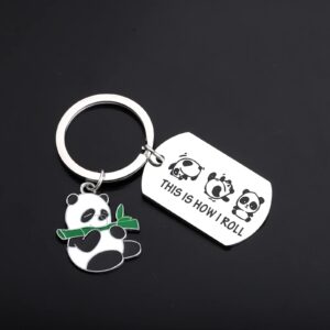 Panda Gift Panda Keychain Animal Lover Gift This is How I Roll (This is How I Roll)