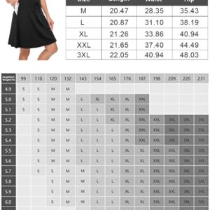 BLEVONH Tennis Skirts for Women High Waisted, Womens Golf Skirt 20" Knee Length Drawstring Skorts Skirts for Women Short Skirts with Pockets Orange Flower M