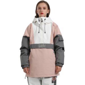 gsou snow women ski jacket snow coat waterproof windproof snowboarding jacket coat insulated warm winter