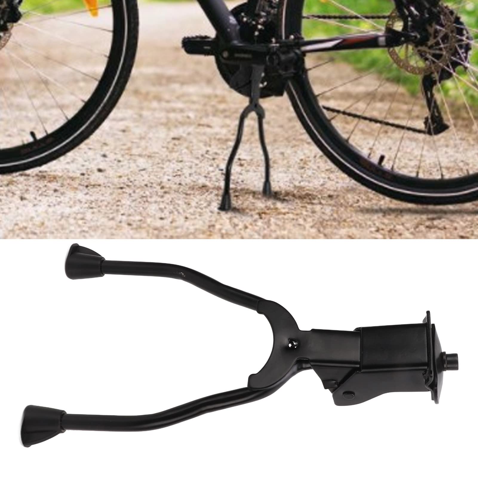 BuyWeek Bike Kickstand, Adjustable Foldable Bicycle Kickstand Mountain Bike Triangle Double Leg Foot Support for Mountain Road Bike