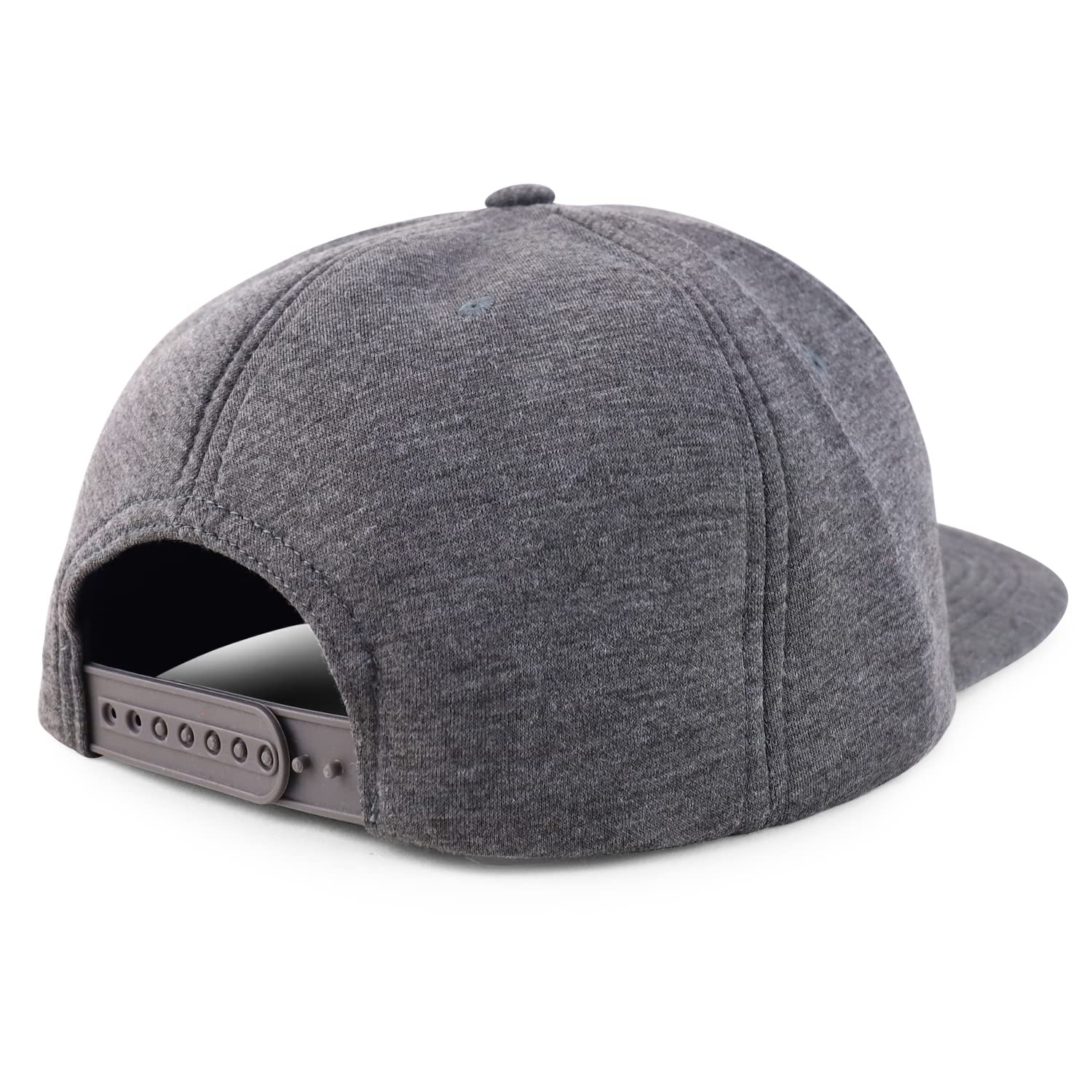 Trendy Apparel Shop XXL Oversize Flatbill Structured Foam Snapback Cap - Grey - 2XL