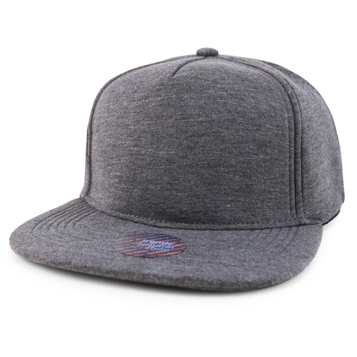 Trendy Apparel Shop XXL Oversize Flatbill Structured Foam Snapback Cap - Grey - 2XL