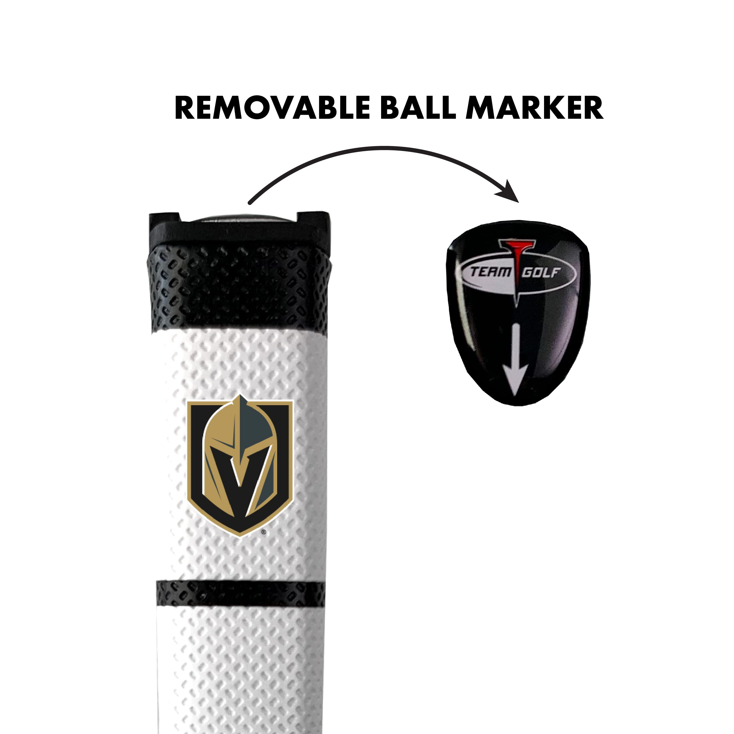 Team Golf NHL Vegas Golden Knights Golf Putter Grip Team Golf NHL Golf Putter Grip (Multi Colored) with Removable Ball Marker, Durable Wide Grip & Easy to Control