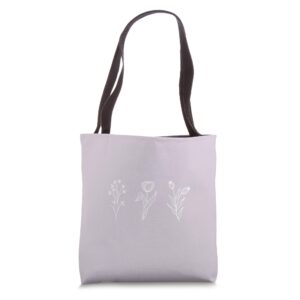 Lavender Purple Botanical Leaf Plant Flower Leaves Tote Bag