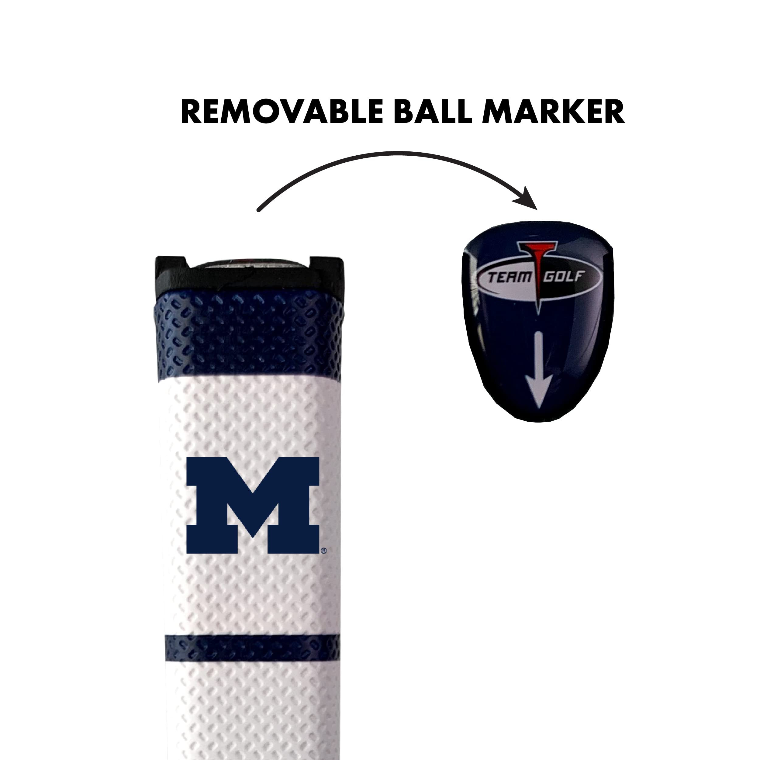 Team Golf NCAA MICHIGAN Golf Putter Grip Team Golf NCAA Golf Putter Grip (Multi Colored) with Removable Ball Marker, Durable Wide Grip & Easy to Control